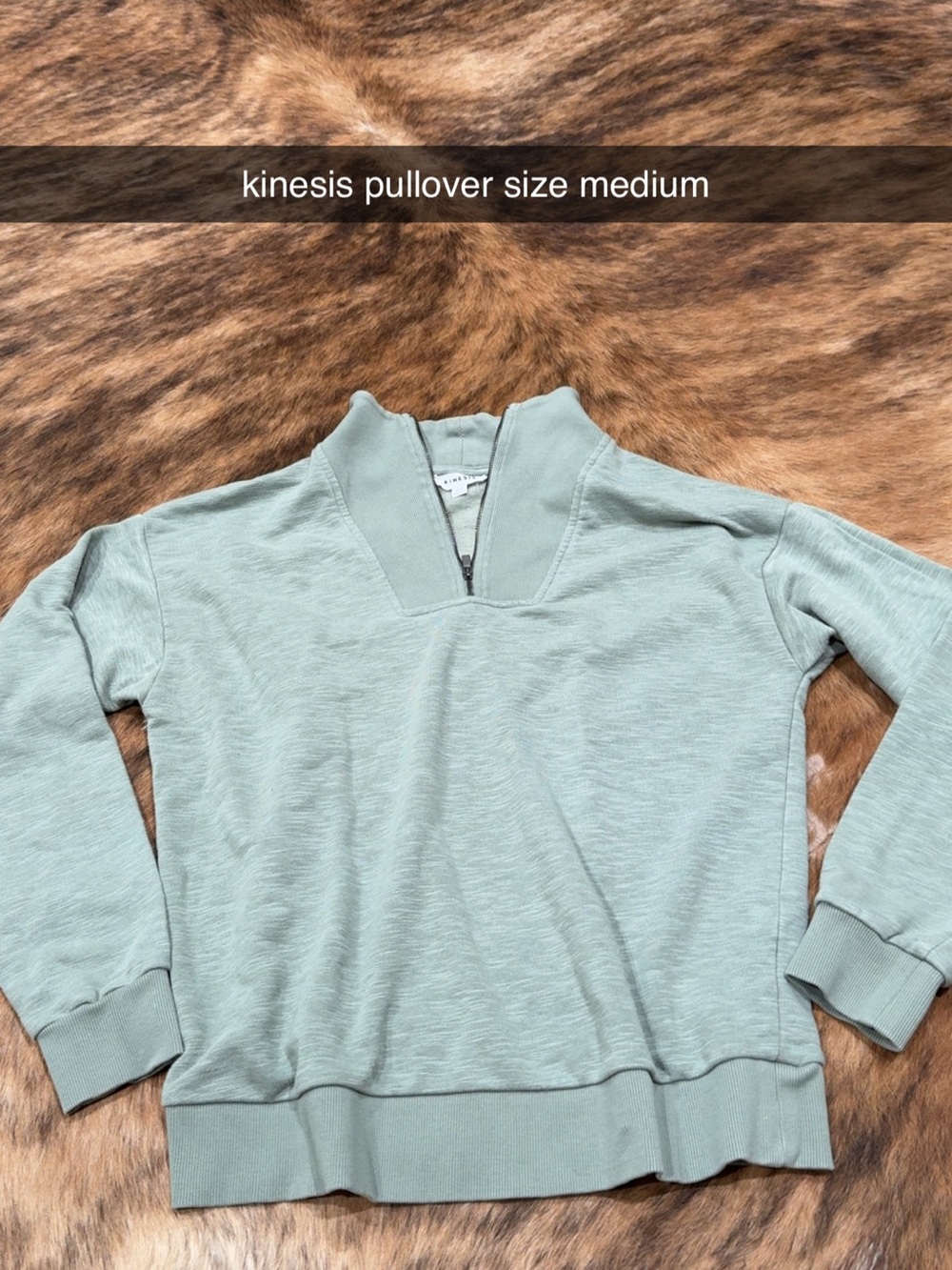 Kinesis Half-Zip Pullover Sweatshirt - Light Sage Green